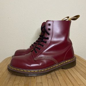 Dr. Martens Red Made England Vintage Burgundy